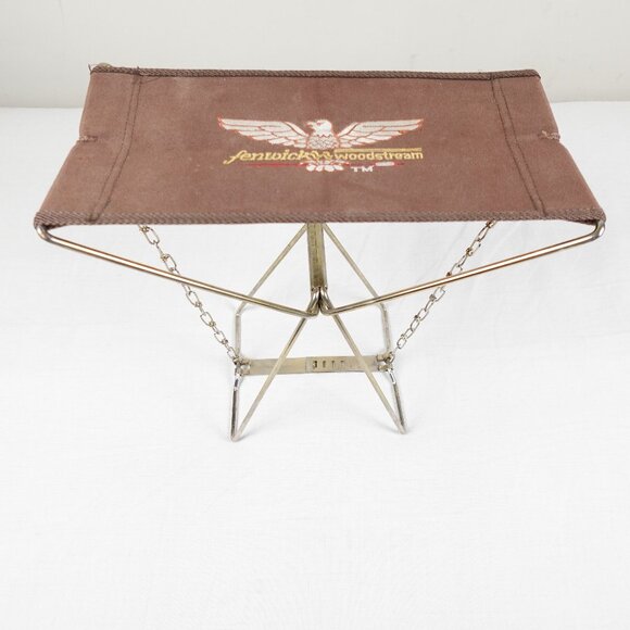 Vintage 80s Fenwick Woodstream Folding Fishing Camping Hunting Stool Outdoor - Picture 1 of 13